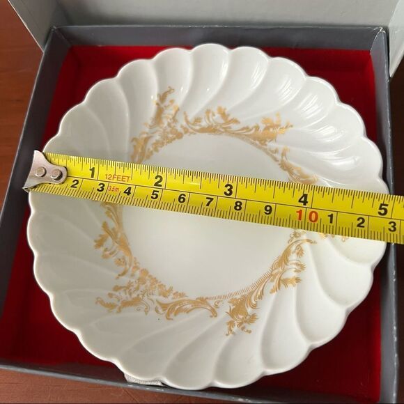 Vintage Haviland France Limoges white and gold saucer Like New - Picture 6 of 8